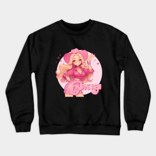 Cartoon Pink Girl: Bye Ken Crewneck Sweatshirt